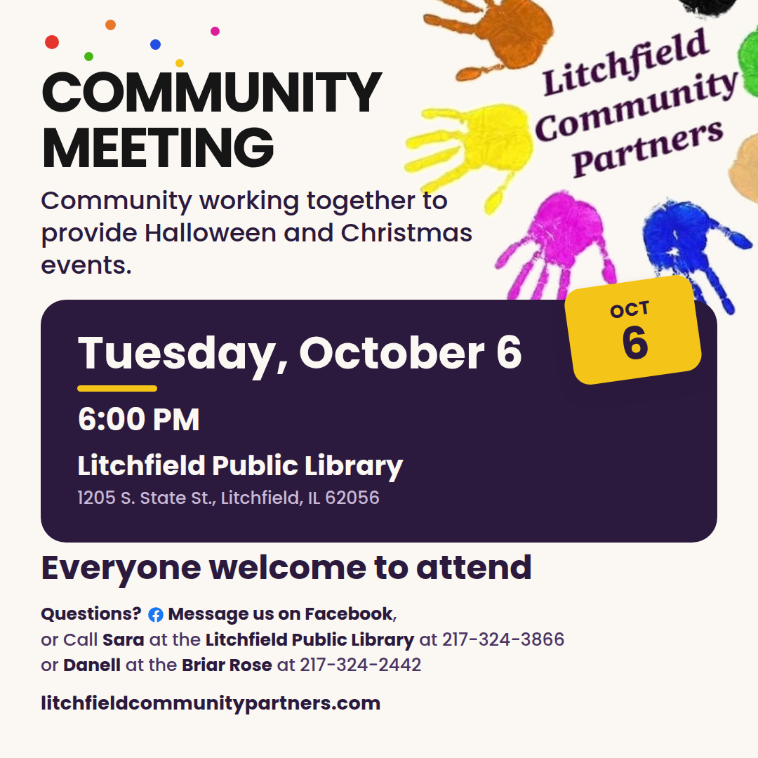 LCP community meeting flyer for Tuesday, October 6