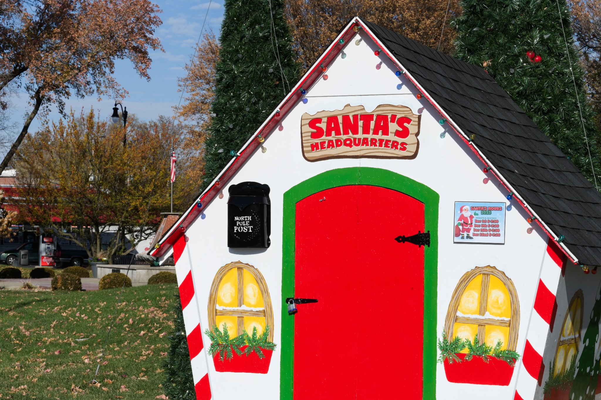 Santa's Headquarters exterior close-up